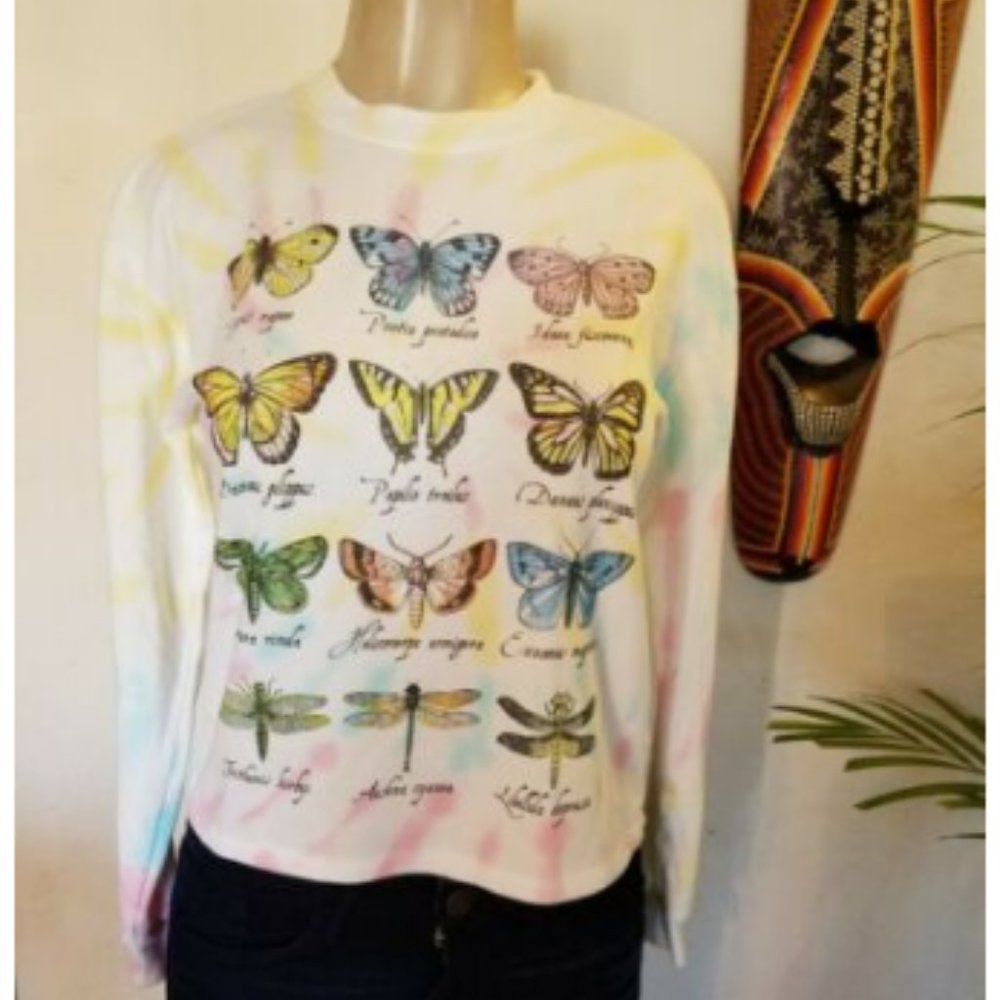Freeze Long Sleeve Crew Neck Tie Dye Sweater Size XS